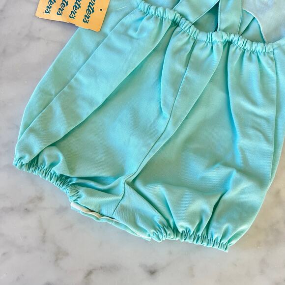 Vintage 80s Baby Girl Butterfly Appliqué Ruffle Sleeveless Romper by Carter's - Picture 7 of 9